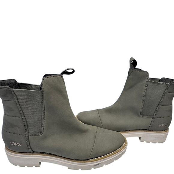 "TOMS"Bootie, Green, Skyler Boot, SZ 7, Block Heel, Tween, Preppy, Outdoors - Picture 7 of 12